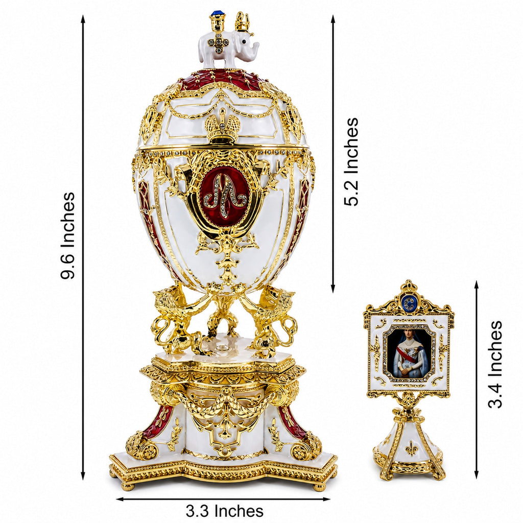 1903 Royal Danish Musical Imperial Easter Egg 9.6 Inches