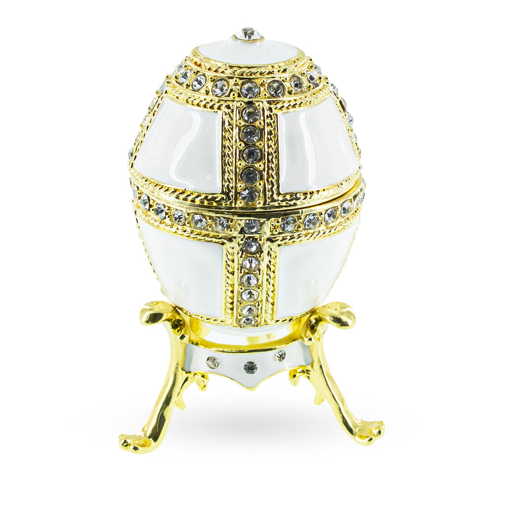 1890 Danish Palaces Royal Imperial Easter Egg in White