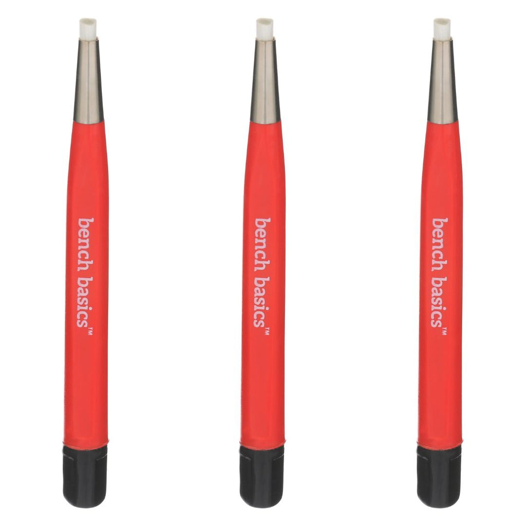 Fiberglass Scratch Brush, Retractable, Red (3 Pack)