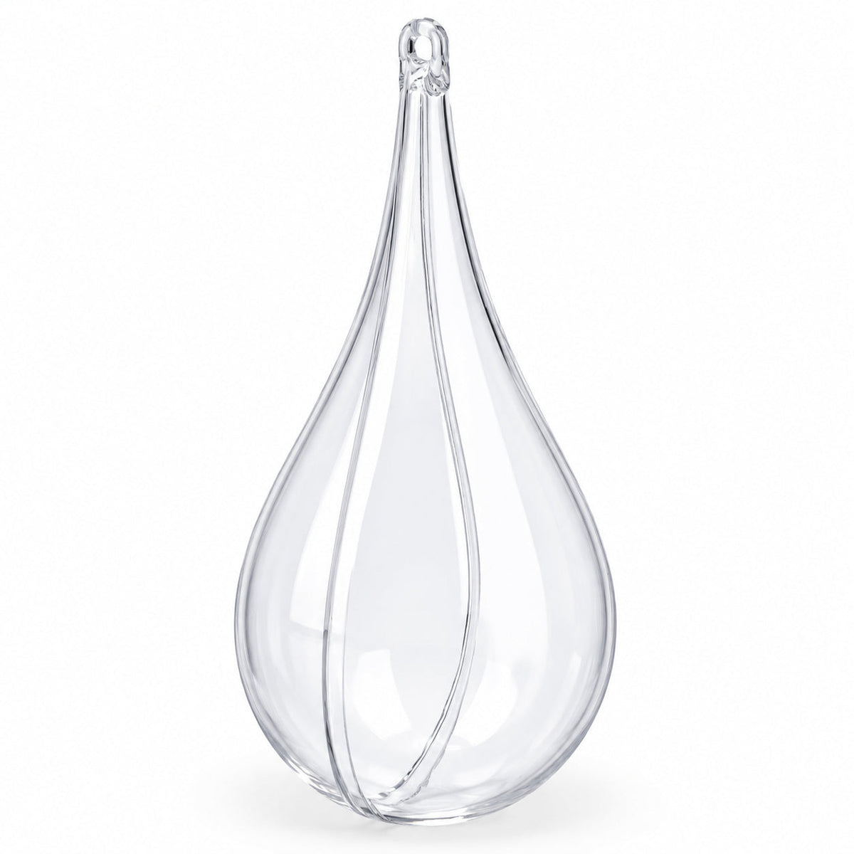 Set of 3 Clear Plastic Waterdrop Ornaments 4.3 Inches (109 mm)
