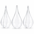 Set of 3 Clear Plastic Waterdrop Ornaments 4.3 Inches (109 mm)