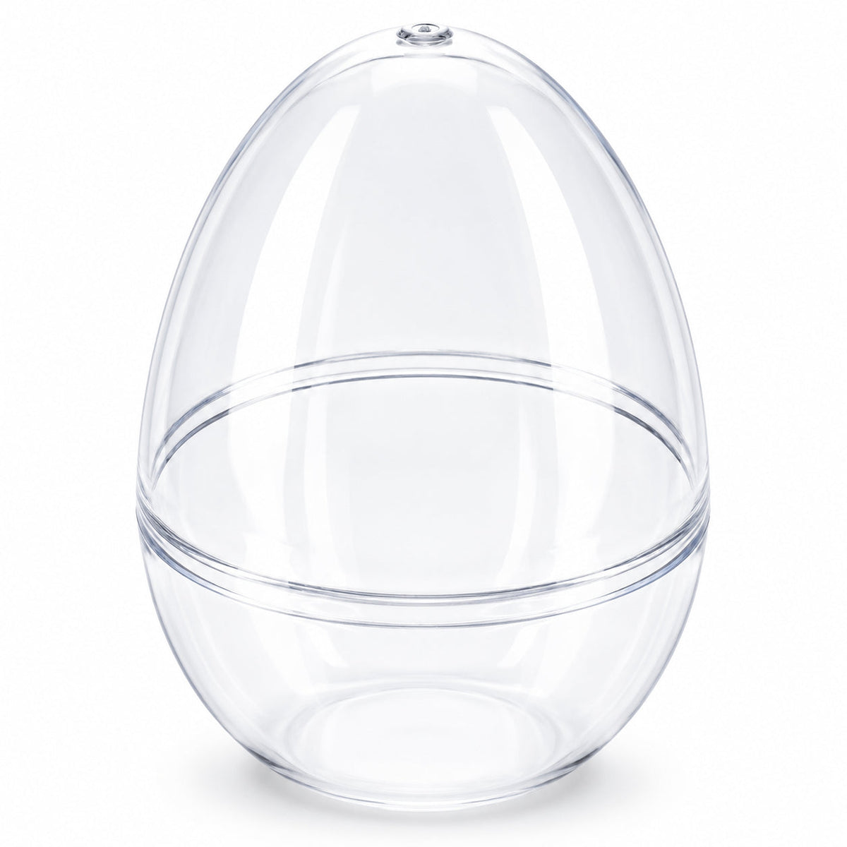 Set of 3 Clear Plastic Standing Egg Ornaments 3.58 Inches (91 mm)