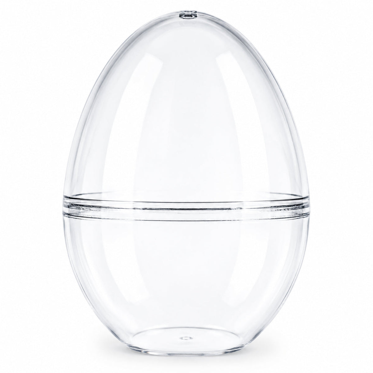 Set of 3 Clear Plastic Standing Egg Ornaments 3.58 Inches (91 mm)