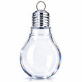 Clear Plastic Bulb Ornaments 5.25 Inches