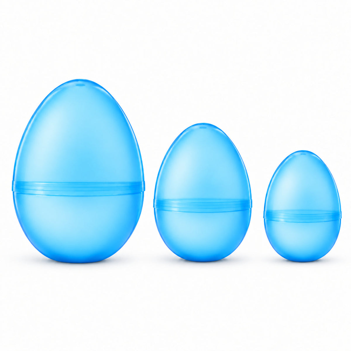 Set of 3 Jumbo Large Size Giant Fillable Plastic Easter Eggs 10 Inches