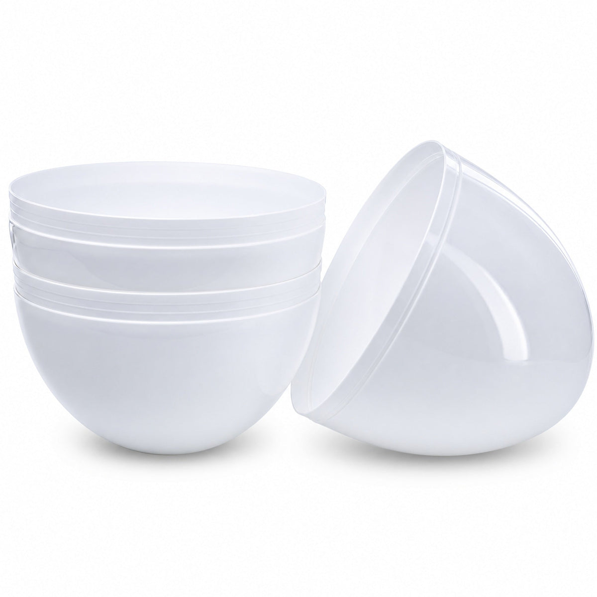 Set of 2 White Large  Jumbo  Giant Fillable Plastic Easter Eggs 10 Inches
