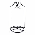 Black Windmill Roof House Hanging Photo Picture Frame and Metal Ornament Stand 10.15 Inches