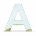 Letter A Glitter-Filled Acrylic Snow Globe