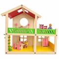 1 Bedroom Wooden Toy House 18.5 Inches