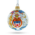Canada Coat of Arms Glass Ball Christmas Ornament 3.25 Inches